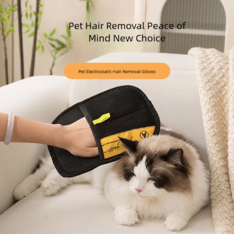 Pet Hair Remover Brush - Pet Gloves for Cat Dog Hair