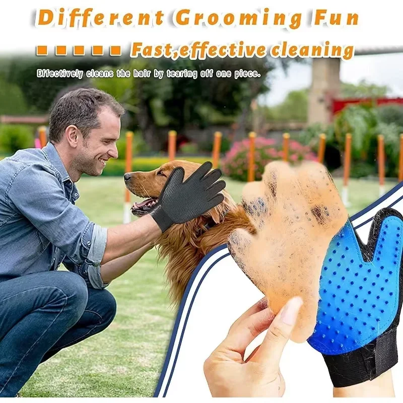 Pet Grooming Glove Gentle Sili - Pet Hair Remover Brush บทวิจารณ์และราคา