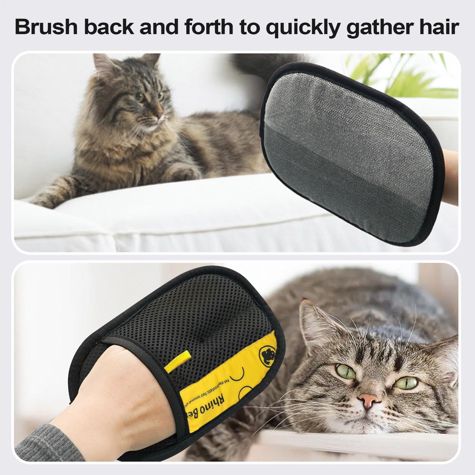 2pcs Cat Grooming Gloves Elect - Pet Hair Remover Brush บทวิจารณ์และราคา