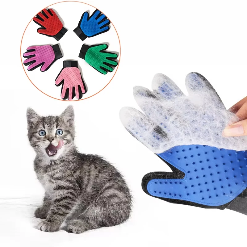Pet Glove Cat Grooming Glove C - Pet Hair Remover Brush บทวิจารณ์และราคา
