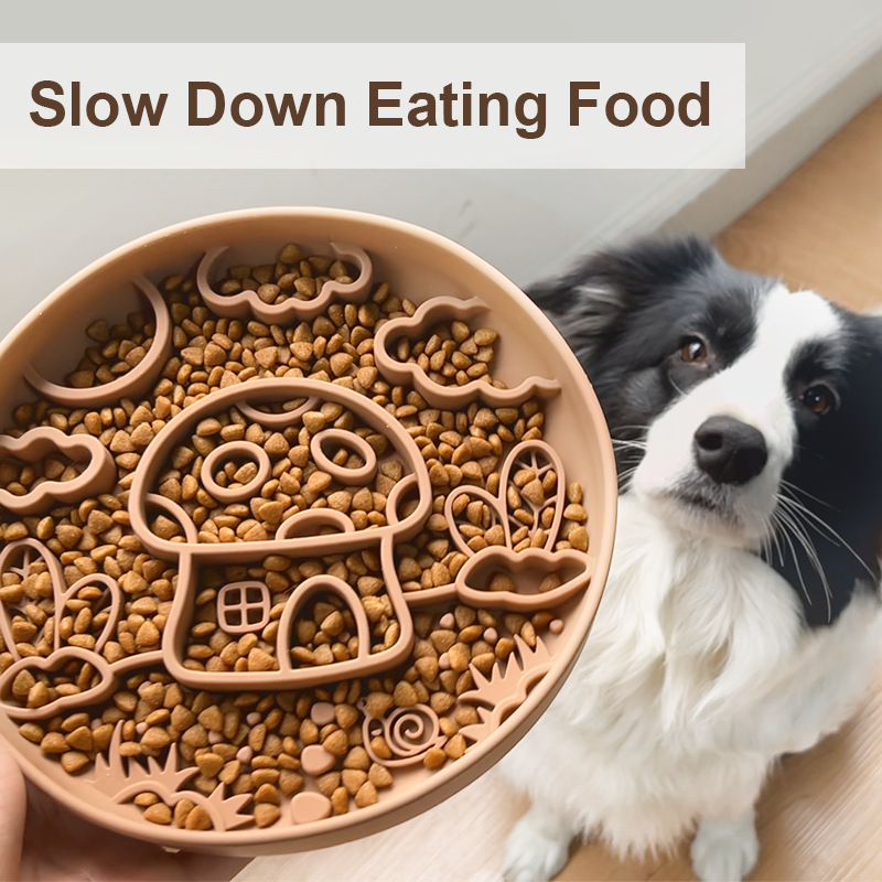 New Mushroom Dog Slow Food Bow - Slow Feeder Dog Bowl บทวิจารณ์และราคา