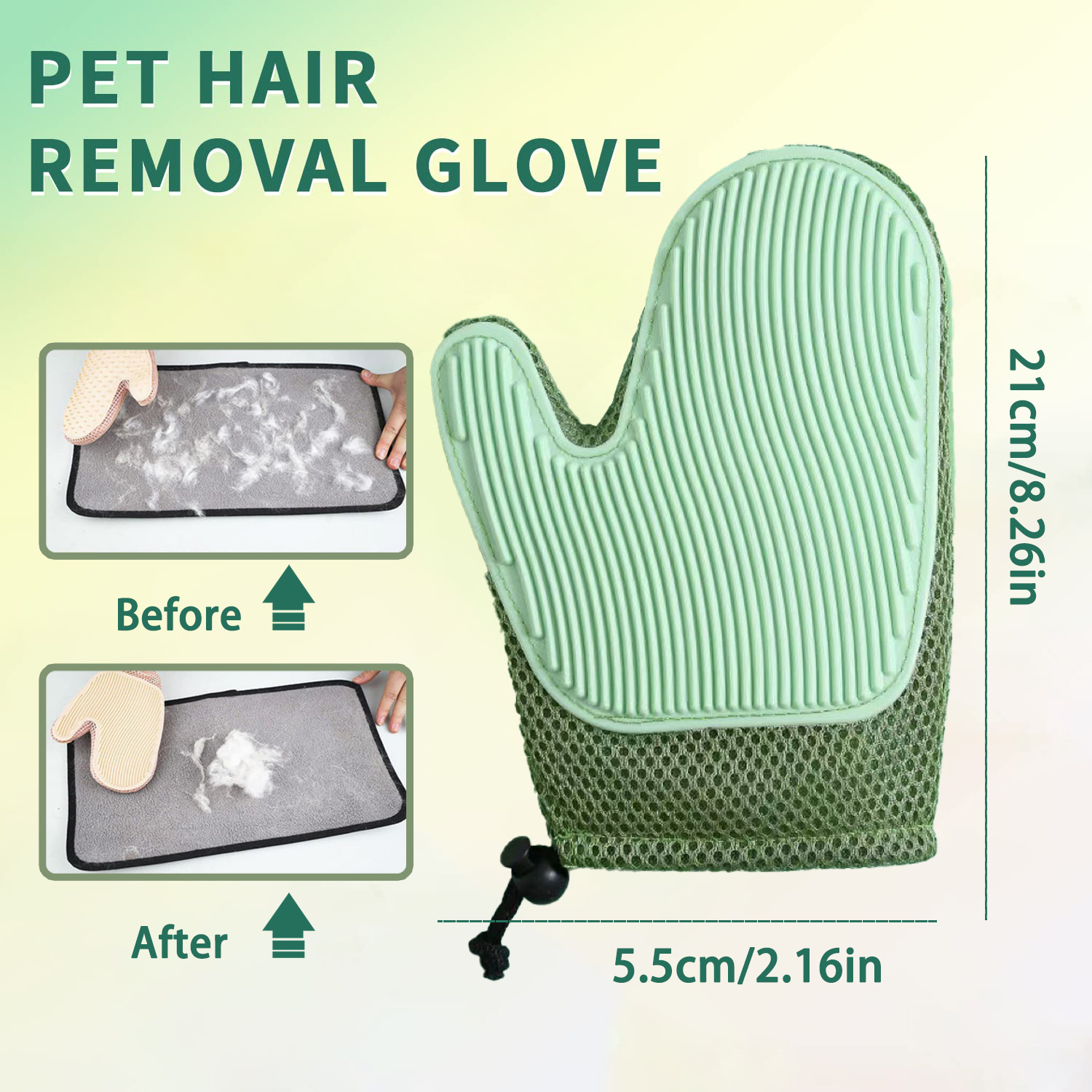1pc 2 In 1 Cat Hair Glove & Pe - Pet Hair Remover Brush บทวิจารณ์และราคา