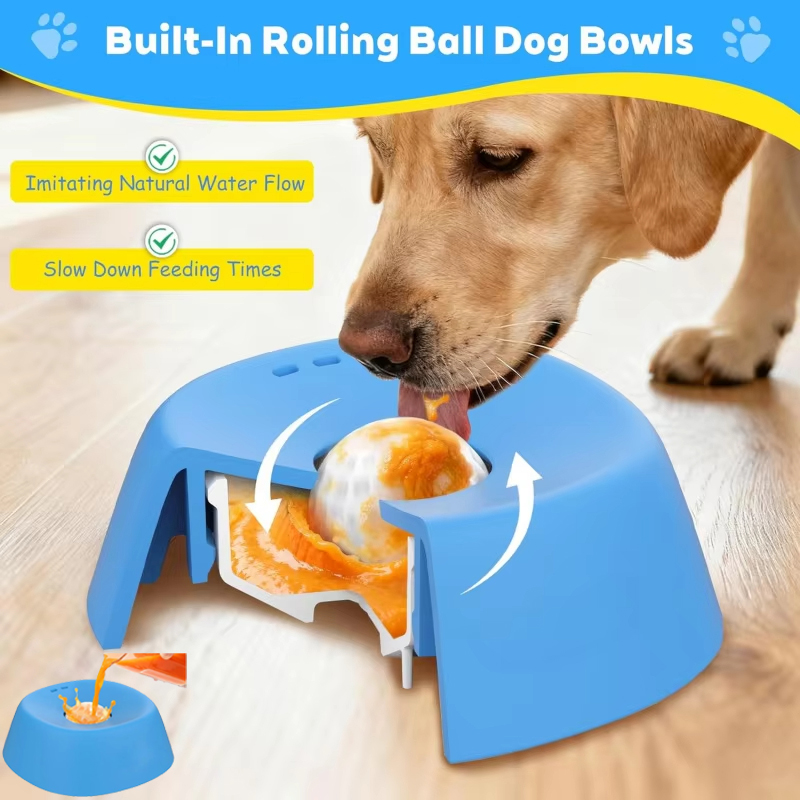 Liquid Slow Dog Bowls  Anti-sl - Slow Feeder Dog Bowl บทวิจารณ์และราคา