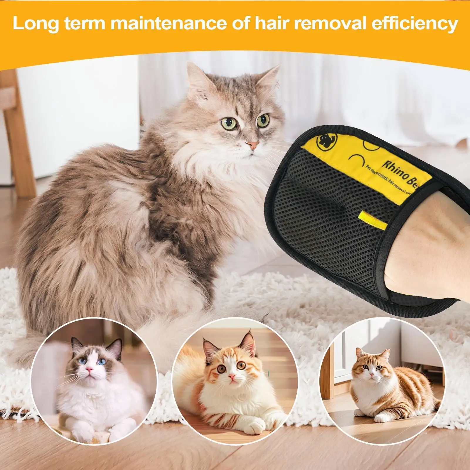 2pcs Cat Grooming Gloves Elect - Pet Hair Remover Brush บทวิจารณ์และราคา