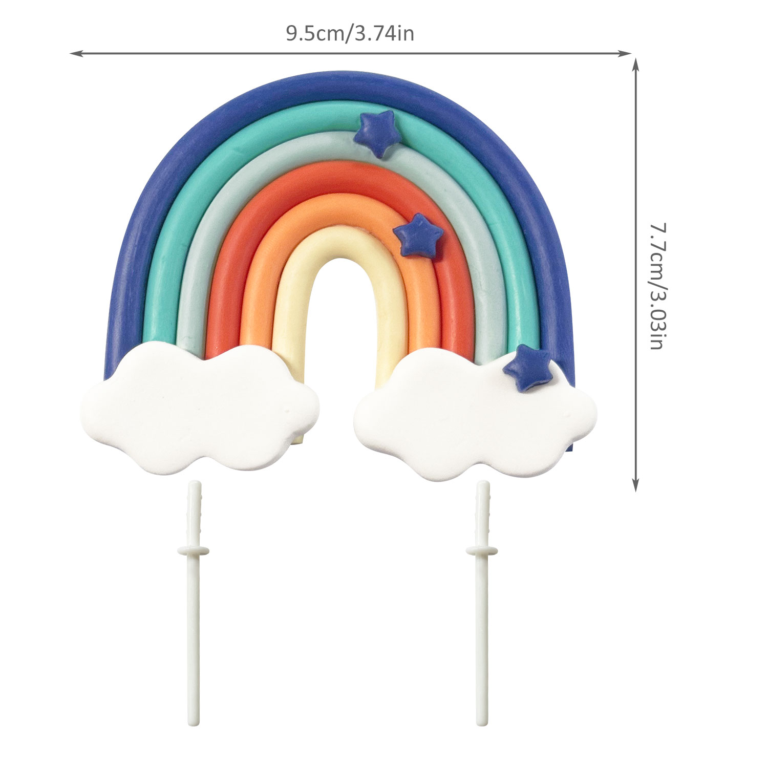 14pcs Blue Rainbow Cake Topper - Pet Supplies Warehouse บทวิจารณ์และราคา