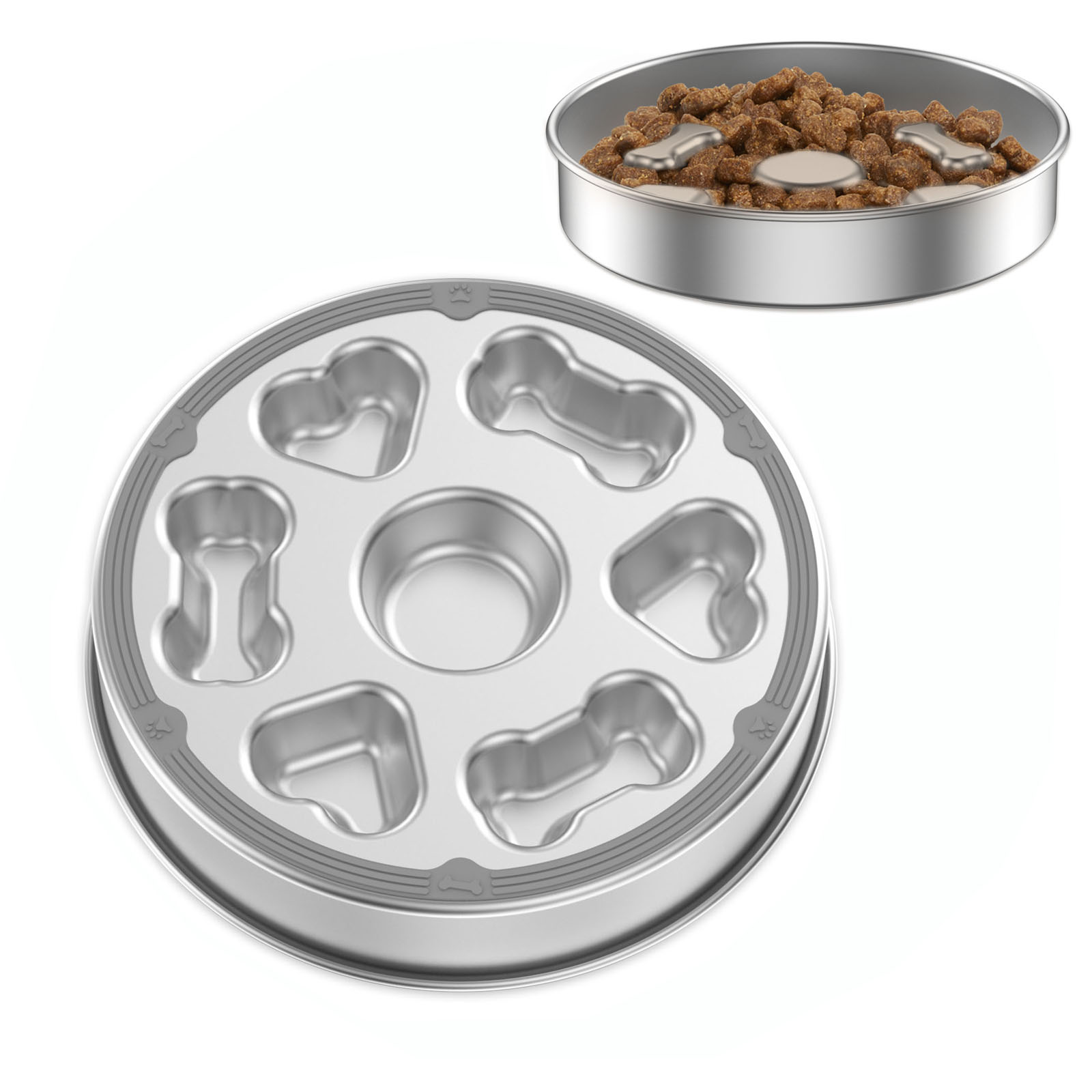 Stainless Steel Slow Feeder Do - Slow Feeder Dog Bowl บทวิจารณ์และราคา