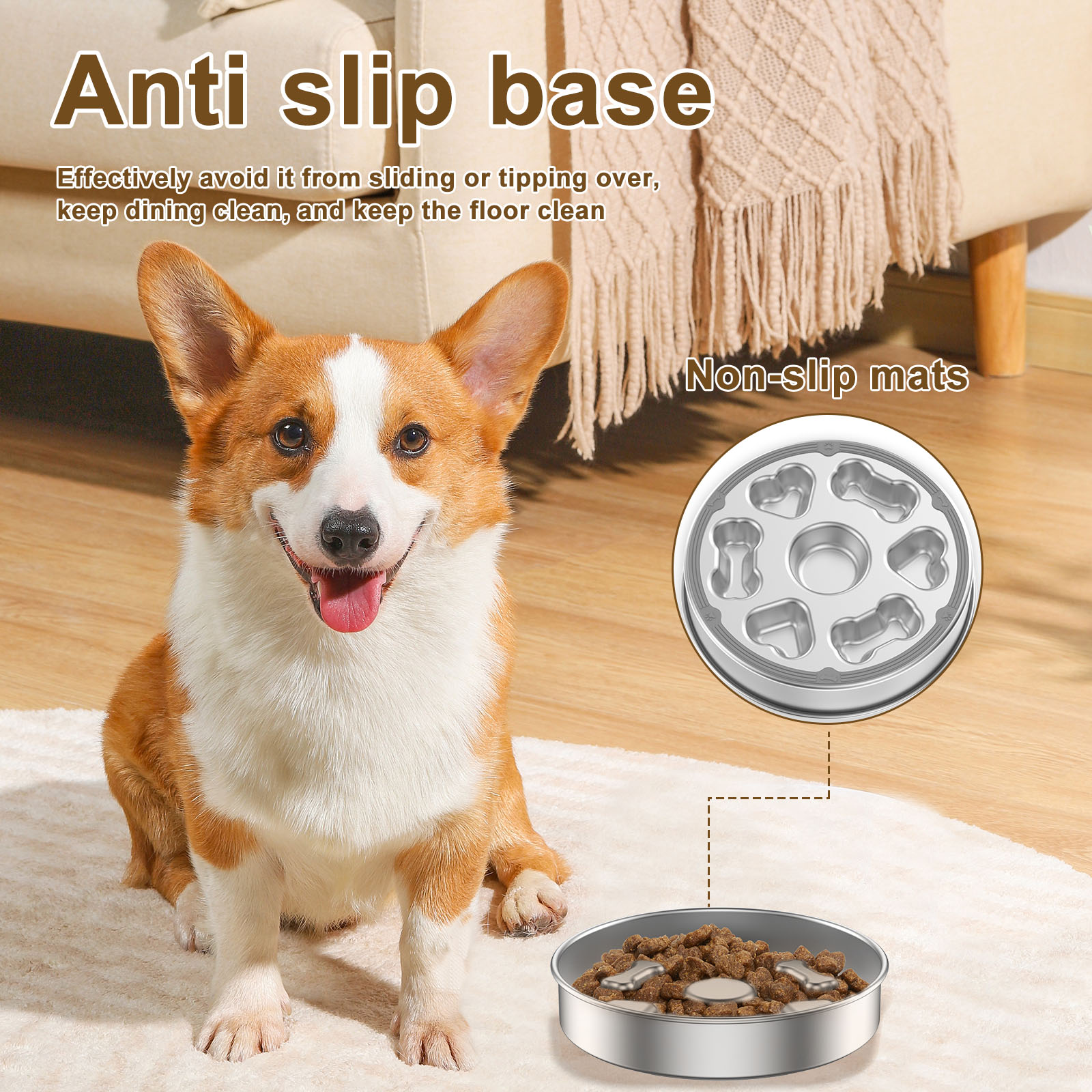Stainless Steel Slow Feeder Do - Slow Feeder Dog Bowl บทวิจารณ์และราคา