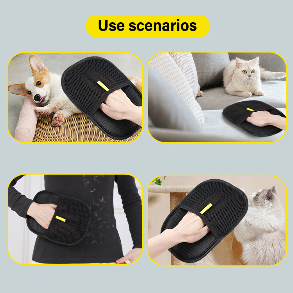 Pet Grooming Gloves Static Ded - Pet Hair Remover Brush บทวิจารณ์และราคา