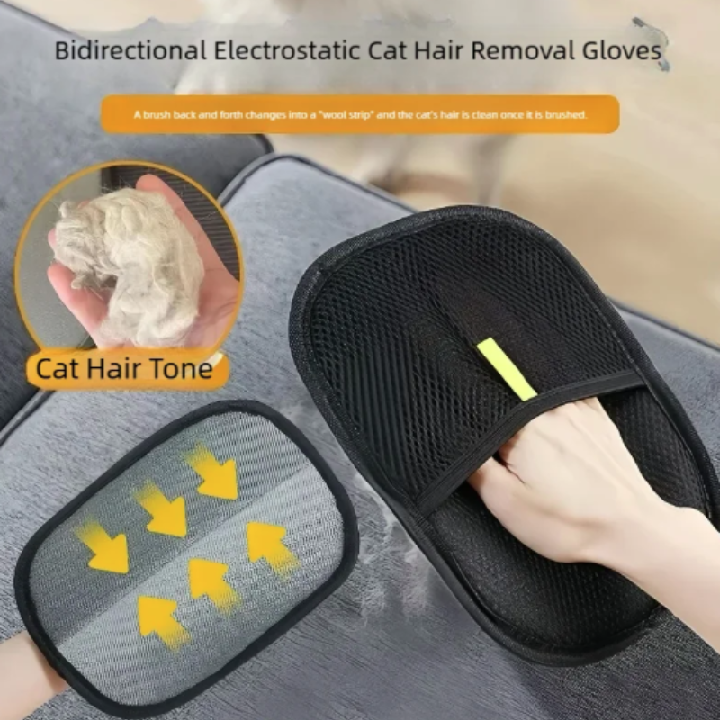 Pet Gloves for Cat Dog Hair Re - Pet Hair Remover Brush บทวิจารณ์และราคา