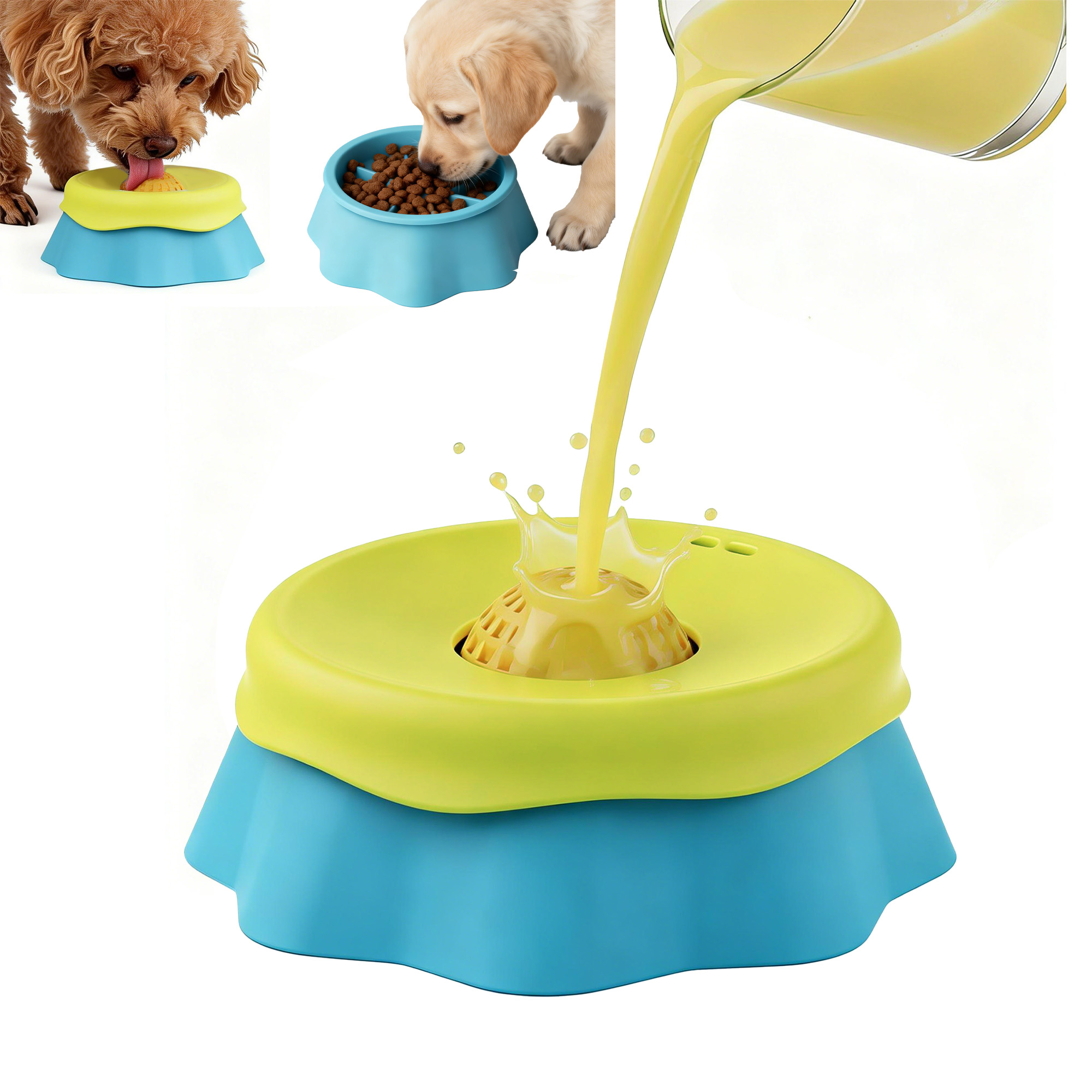 Dog lick Bowl Slow Feeder Dog  - Slow Feeder Dog Bowl บทวิจารณ์และราคา